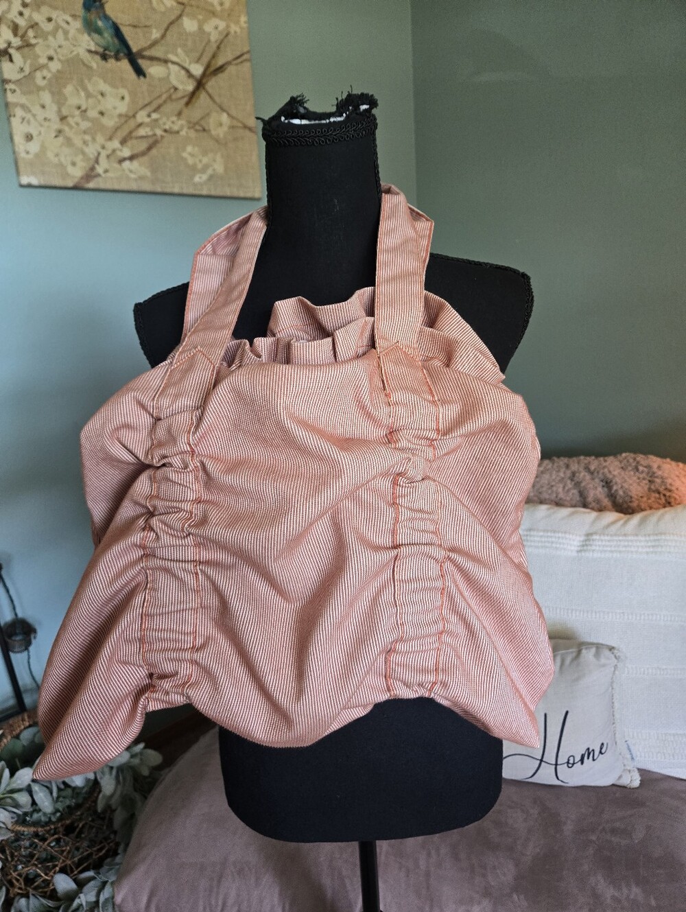Element Ruched Tote with Embroidered Bird - Picture 3 of 4